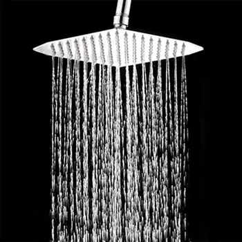

New Square 8 Inch Stainless Steel Ultra-Thin Shower Large Top Nozzle Rain Shower Bath Shower Head Spray Bathroom Accessories