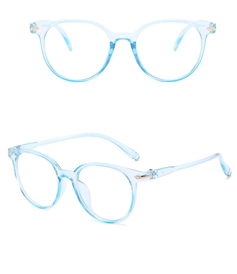 Женские очки, мужские очки с защитой от синего света, круглые очки с прозрачными линзами, оптические очки 0-0,5-1,0-1,5-2,0-2,5-3,0-6,0