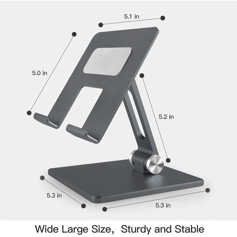 Suporte de Mesa Berço para Ipad Suporte do Telefone Grande Tablet Ajustável Suporte Dobrável Doca Pro 12 11 ar Mini Móvel - Imagem 6