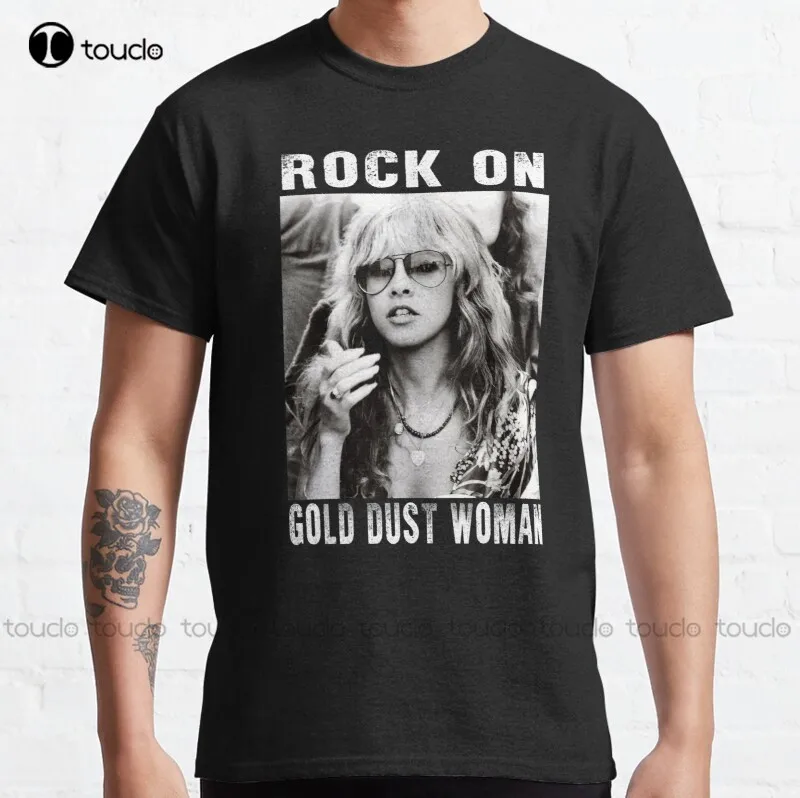 Новые женские футболки Rock On Gold Dust Nicks для мужчин и женщин футболка девушек