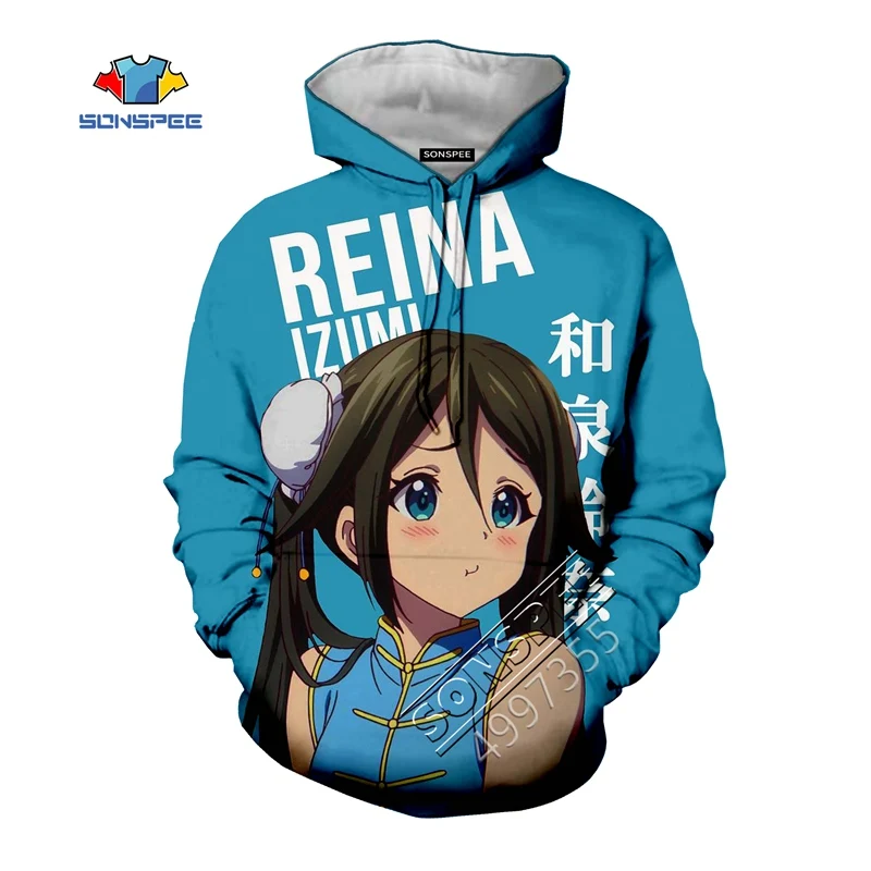 Anime Girls IZUMI Reina Harajuku Tops Boys girls Teens Cap Hoodie Men Women T-shirt 3D Clothes Kawaii Jacket Sweatshirts Hip hop (3)