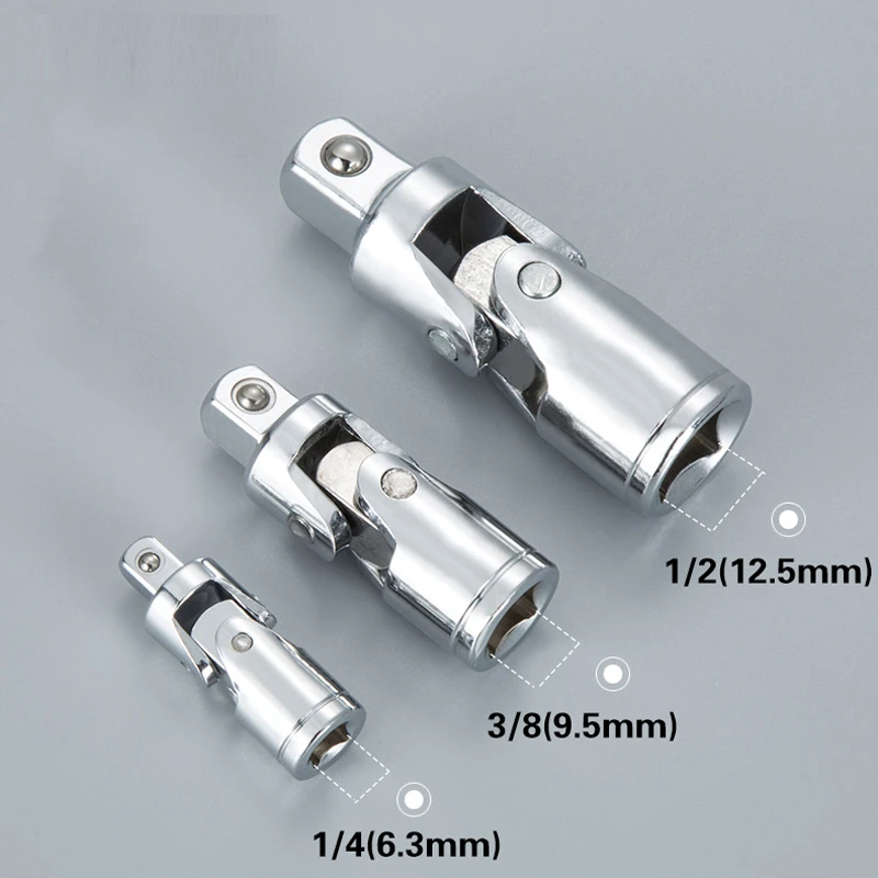 1 4 3 8 1 2 Universal Joint Set Ratchet Angle Extension Bar Socket Adapter Manual And Pneumatic Bendable Adapter Socket Tools Aliexpress Tools