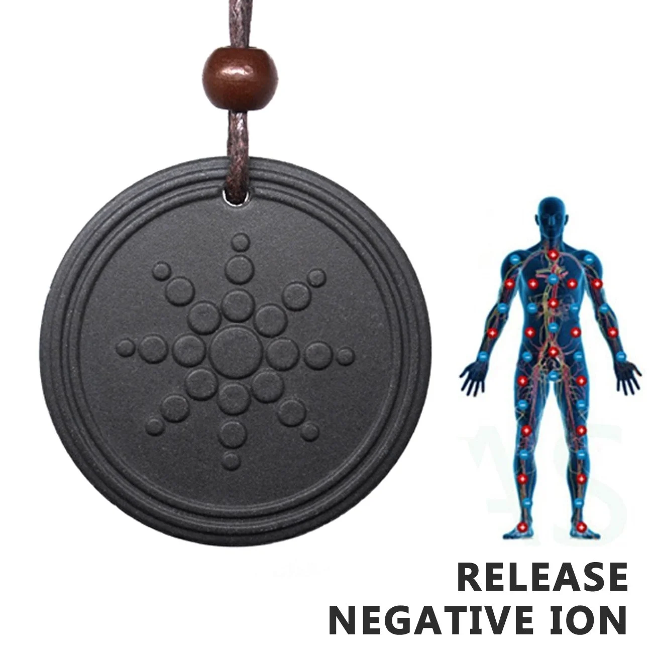 

Radiation Protection Anti EMF Neutralizer Negative Volcanic Rocks Necklace Pendant Yoga Healing Stone Chain Jewelry Gifts