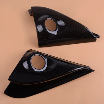 

beler 2PCS Carbon Fiber Texture Front Window Speaker Cover Trim ABS Fit for Mitsubishi Outlander 2013 2014 2015 2016 2017 2018