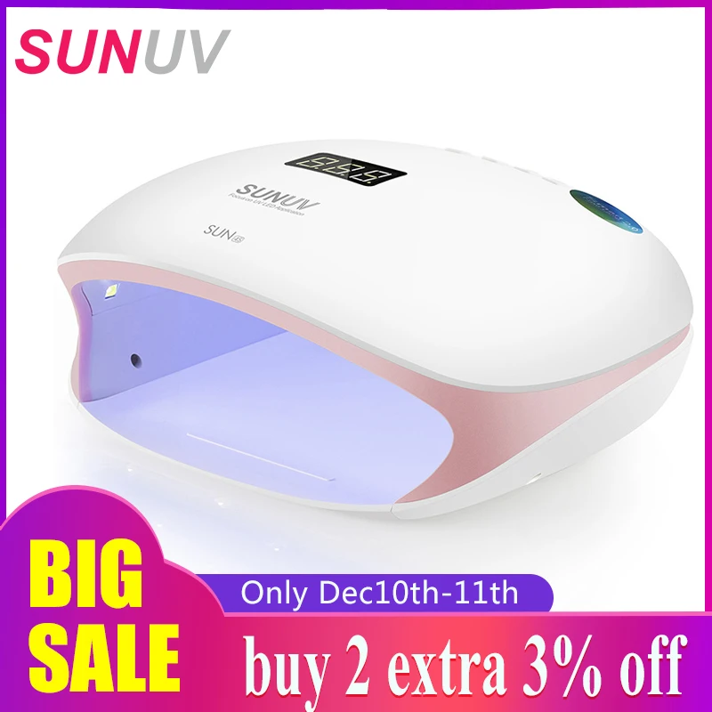 SUNUV SUN4S/4 лампа для ногтей 48 Вт УФ светодиодный Сушилка отверждения гель лака с