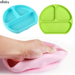Children's Dishes Baby Silicone Sucker Bowl Baby Smile Face Plate Tableware Set Smile Face Baby Tableware Set Kids Plate