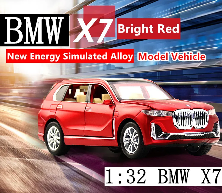 1:32 BMW X7 звук и светильник ремень тяга-назад Автомобиль Моделирование сплав модель автомобиля ремесла украшение Коллекция игрушек инструменты
