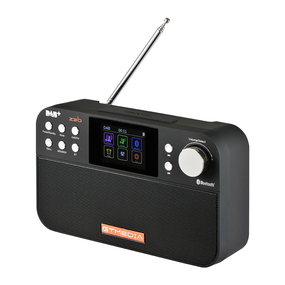 Display de Cores Suporte para Bluetooth Gtmedia-rádio Digital Portátil Gravador fm 2.4 Polegadas Reprodutor Z3b Dab - Image 2