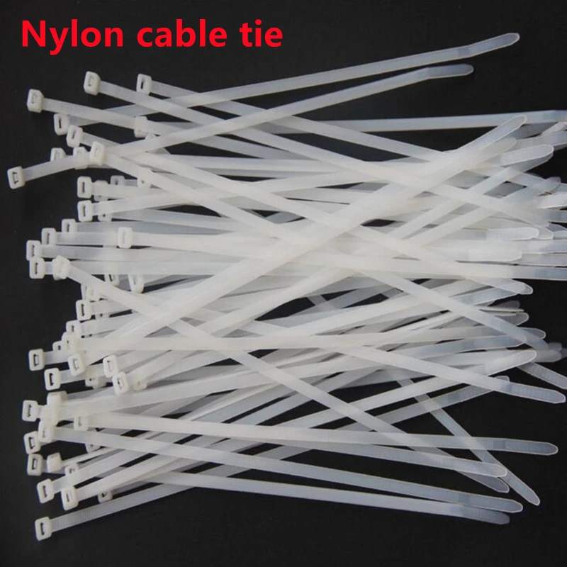 

100 PCS Plastic Nylon Cable Tie Self-locking Black Organiser Fasten Cable Wire Cable Zip Ties Loop Wire Wrap Tool 5x200 5x300
