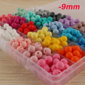 Kovict 300/500/1000 Pcs Silicone Beads 9mm Round Food Grade Teething Beads DIY Pacifier Necklace Accessories Baby Products 1