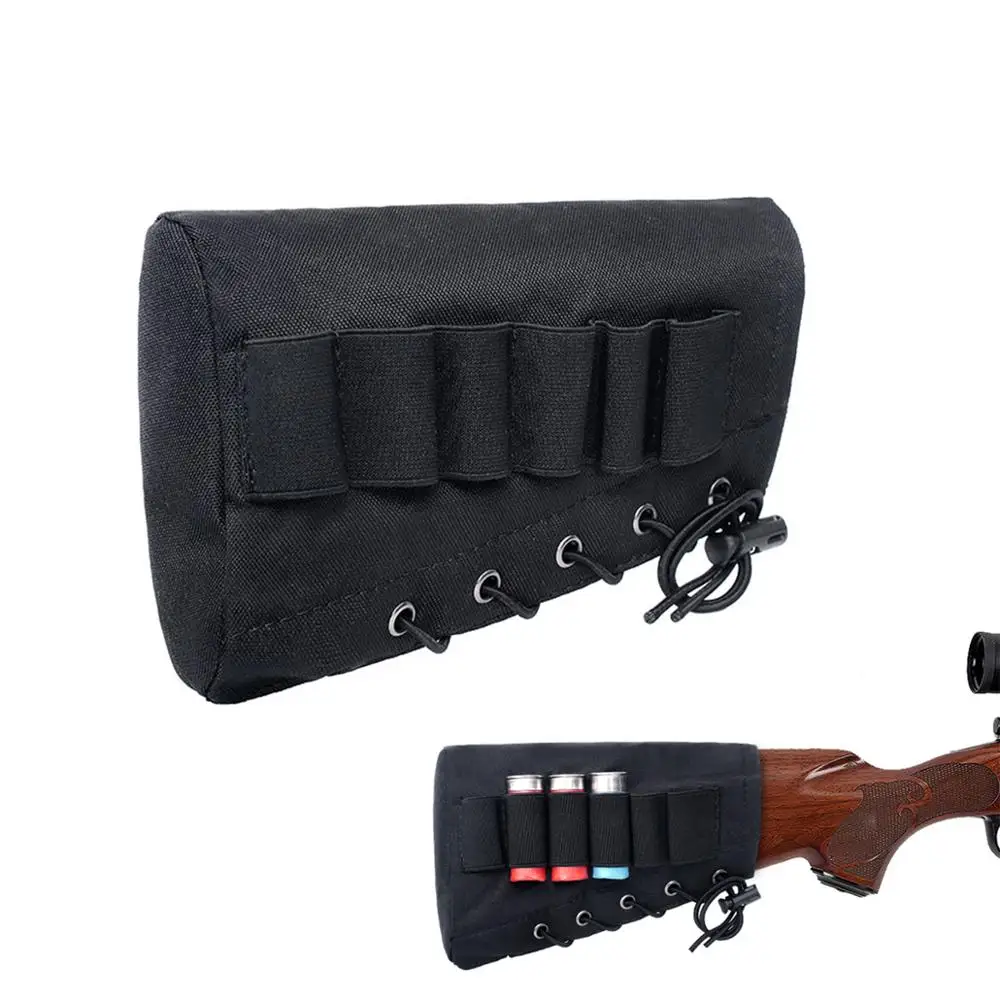 

Tactical Shotgun Rifle Shells Pouch Buttstock Cheek Rest Riser Pad Bullet Bag Ammo Cartridge Holder Hunting Accessories