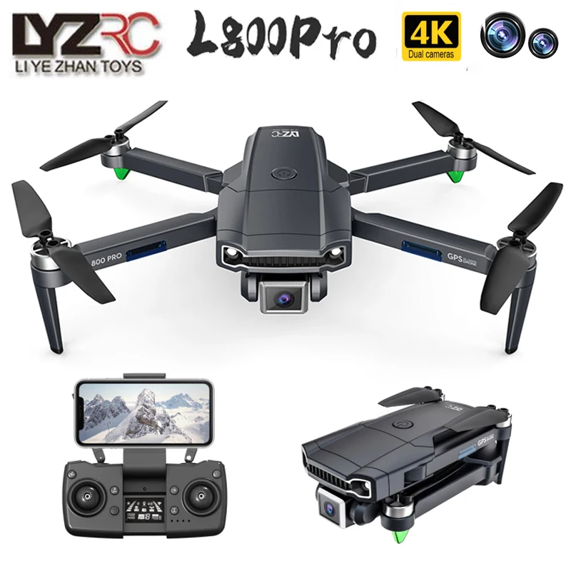 

L800 Pro GPS Drone 4K 5G Wifi FPV Professional HD Dual Camera Brushless Aerial Photography Wifi Foldable Quadcopter VS SG907 MAX