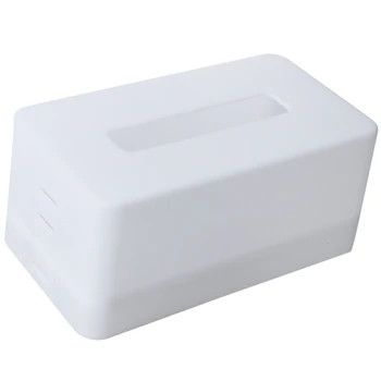 

rectangular Plastic tissue napkin box toilet paper dispenser case holder home office decoration (white) 21.5*9.3*12cm