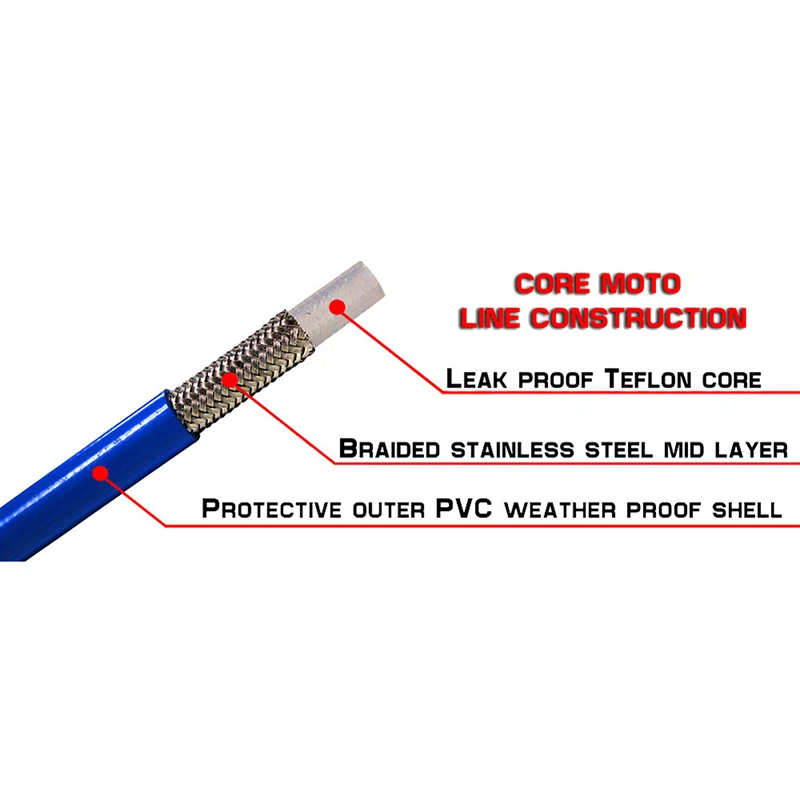 Balight, 50 см-240 см, для мотоцикла, для грязного велосипеда, плетеная стальная гидравлическая усиленная Тормозная Линия, муфта, Масляный шланг, трубка для большинства мотоциклов