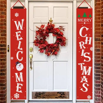 

Merry Christmas Banner Christmas Hanging Sign For Outdoor Door Display Decor
