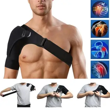 

Adjustable Shoulder Brace Support Strap Wrap Belt Band Black Bandage Pad Support Adjustable Care Shoulder Shoulder Brace S2X9