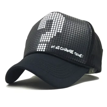 

Question Mark Baseball Caps Men Women Snapback Hip Hop Cap Hat Breathable Mesh Sun Gorras It Is Change Time Streetwear Bone