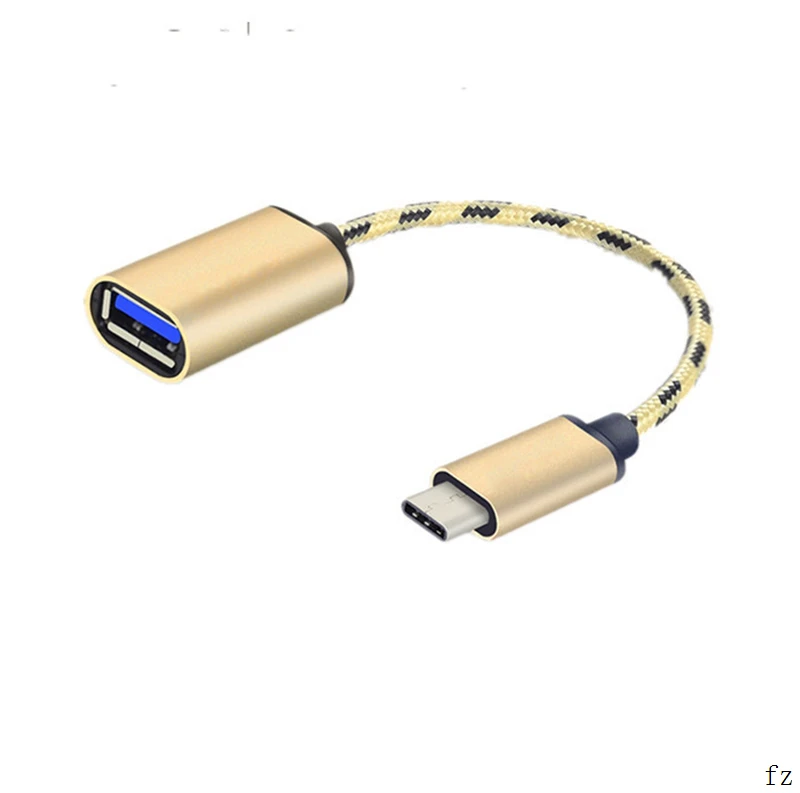 50 шт. type-C USB 3,1 мужской к USB женский OTG адаптер для samsung type-A женский кабель-адаптер для huawei для Oppo