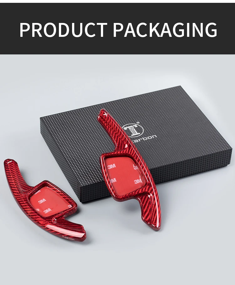 T-carbon Steering Paddle Shifter For Audi A3 A4 A6 A7 C8 A8 D5 E-tron Car Shift Paddle Shifter Gear Accessories