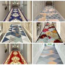 Спальня Полный геометрических цветов пейзаж группа ковер коридора гостиницы произвольной резки зала пол коврик прохода лестничные коврорые дорожки мат