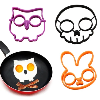

1Pc Owl Rabbit Skull People Sun Silicone Form For Eggs Omelette Mold Pancake Rings Cooking Tools Silicone Egg Mold