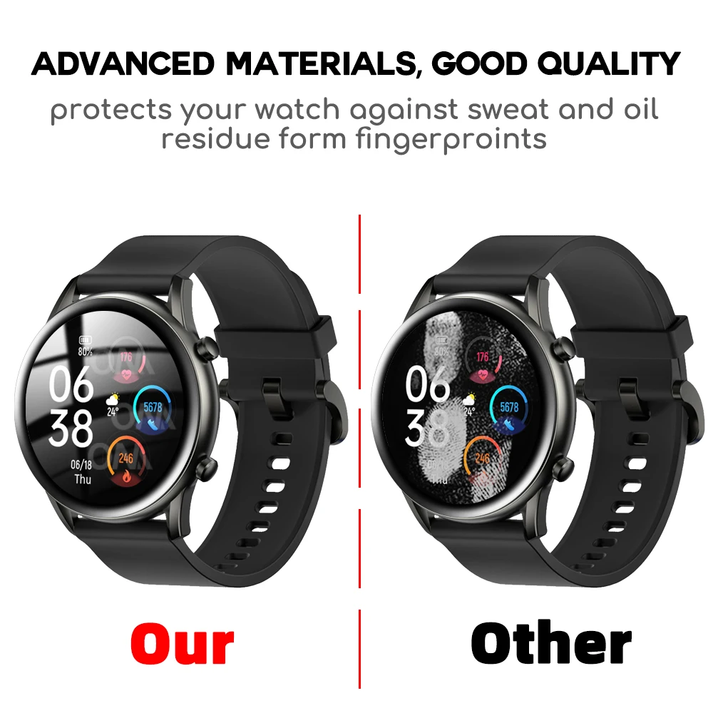 20D Screen Protector For Haylou RT2 LS10 RT Solar lS05 lS05S RS3 LS04 LS02 Smart Watch Protective Film Accessories (Not Glass)
