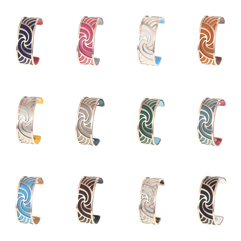 Cremo Love Cuff Bracelets Stainless Steel 25mm Bangles Manchette Femme Interchangeable Reversible Leather Band Pulseiras