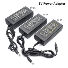 

1PCS AC / DC Adapter DC 5V 5A AC 100-240V Converter power Adapter 5Volt Power Supply Charger EU US Plug For Strip Light Driver