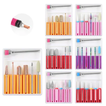 

6 Pcs/Box Nail Drill Grinding File Bits For Electric Machine Pedicure Nail Art Tool Electric Nail Files Nail Drill Bit
