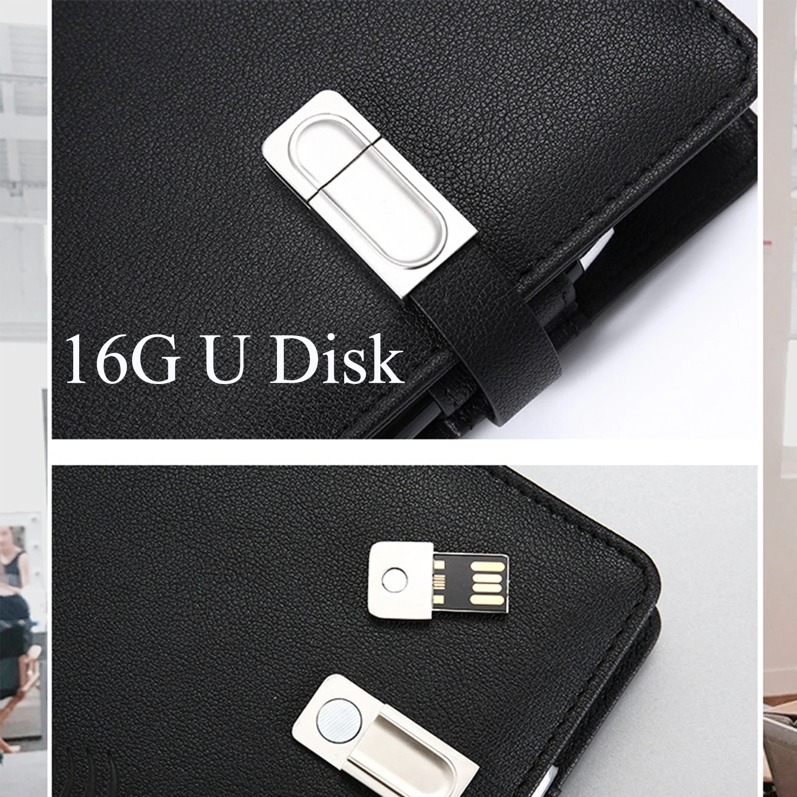 Multifuncional de Carregamento sem Fio Couro do Plutônio Case com Calculadora e 8000mah Pasta Carteira Padfolio Organizador Banco Potência a5 8 Material escolar e de escritório