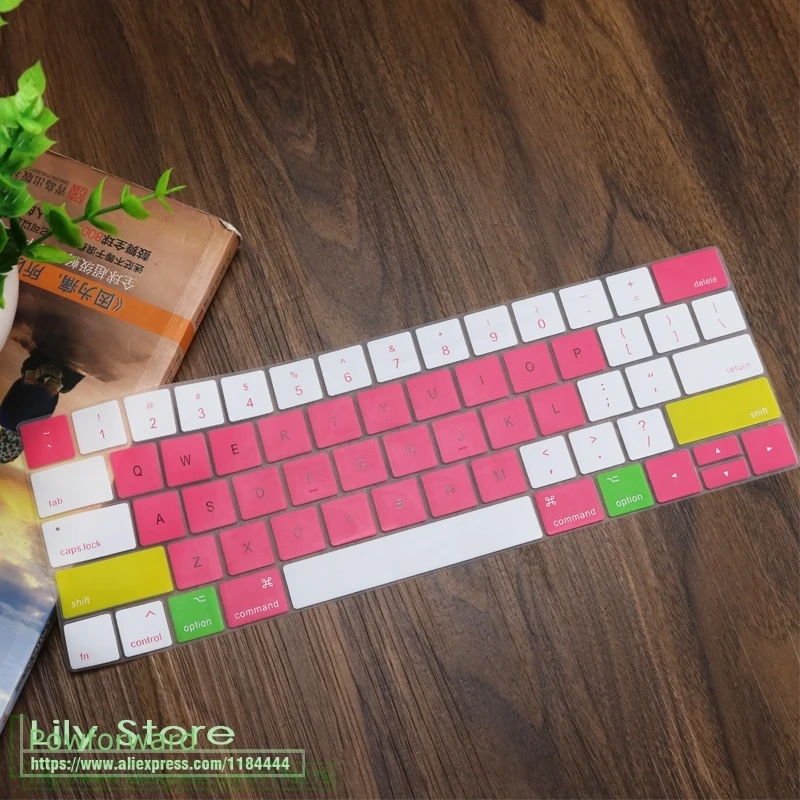 Крышка клавиатуры силиконовые серьги для Macbook Pro 13,3 ''& Pro 15,4'' с сенсорной панелью Версия США A1706 A1707 A1989 A1990 - Цвет: candypink