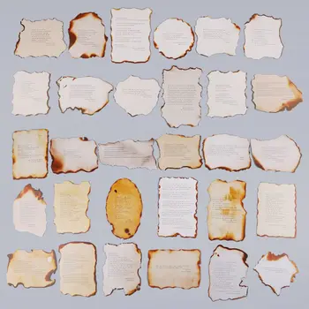 

30 Sheets Lovely Burnt Postcard Letter Birthday Gift Card Wish Message Poster Cards