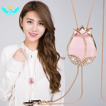 

Pendant Figure Cat Eye Crystal Chain Zinc Alloy Women Fashion Necklace Jewelry TOA