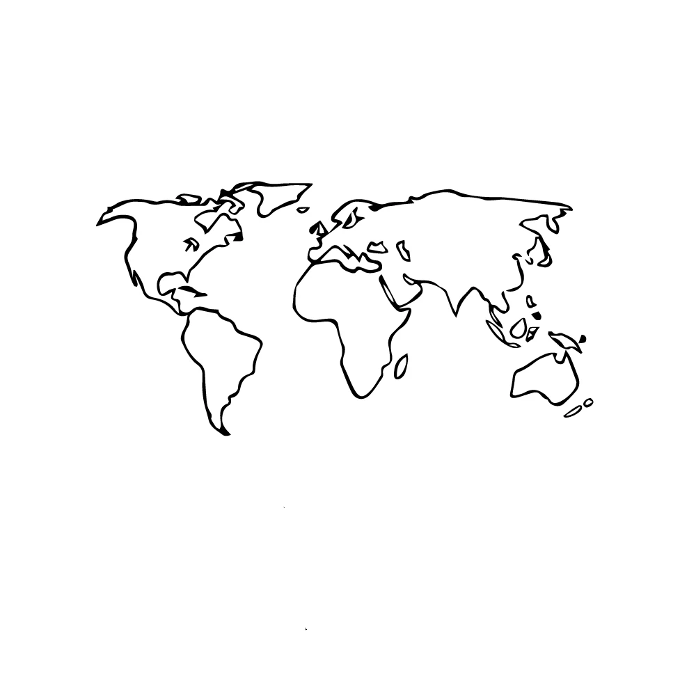 

DAWASARU World Map Auto Stickers on The Car Vinyl Decal Sticker for Motorcycle Car Styling Car Accessories Car Decoration10X20cm
