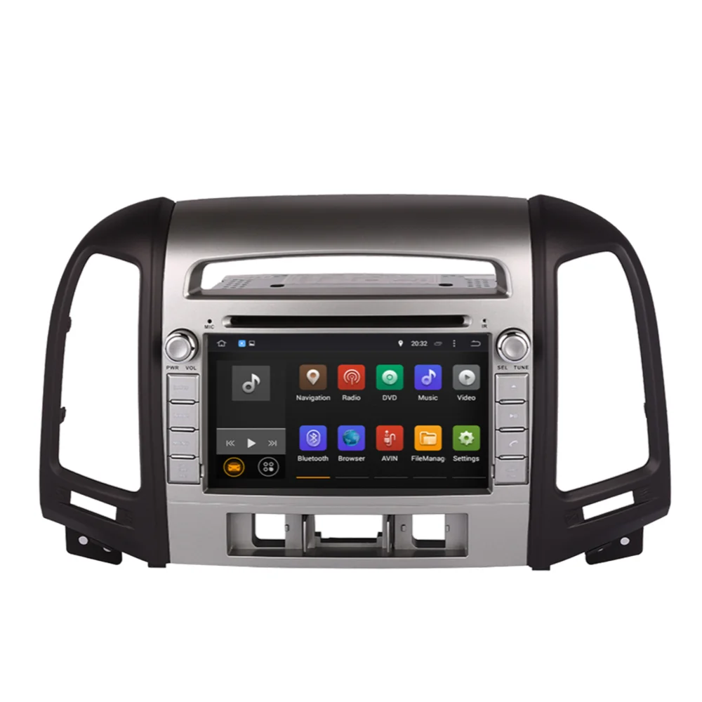 Автомобильный мультимедийный DVD-плеер на Android 10 0 с GPS-навигацией для HYUNDAI SANTA FE