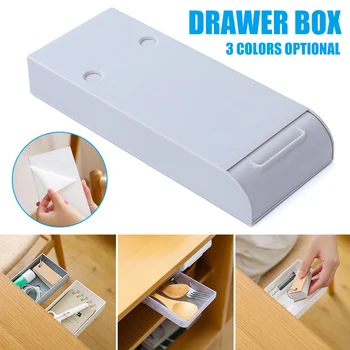 

Under Desk Storage Rack Adhesive Organizer Shelf Box for School Home Office Drawer Pencil Tray Self can CSV