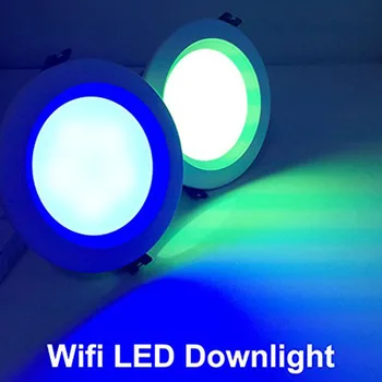 

4 Inch WIFI Super Market APP Control Hotel Color Change Indoor Smart Downlight Round Ceiling Embedded Timing LED Bulb RGB