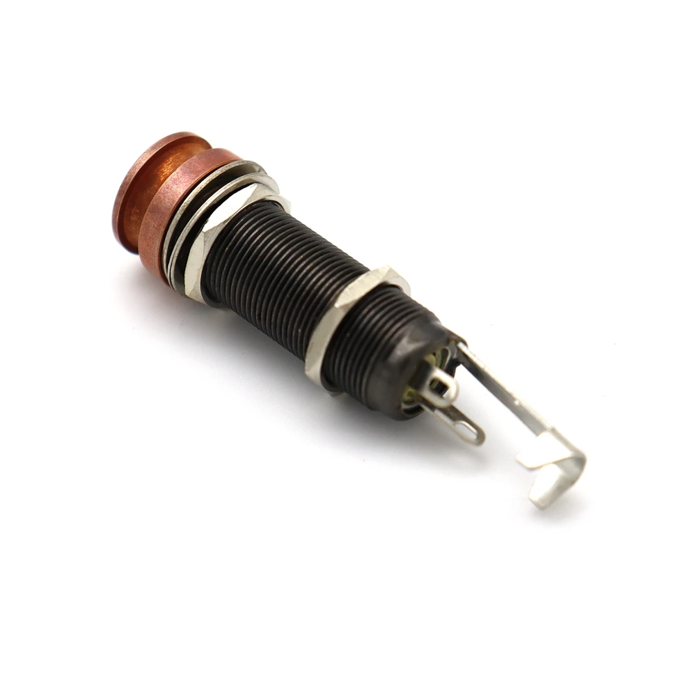 1 Pcs Electric Guitar Jack Black&red Head Threaded Cylinder Output Jack Plug Sockets Guitar