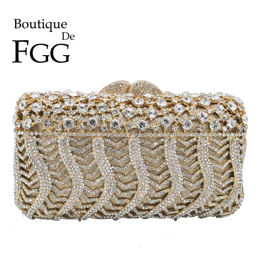Женские сумочки мессенджер Boutique De FGG с кристаллами для свадьбы свадьбы| |