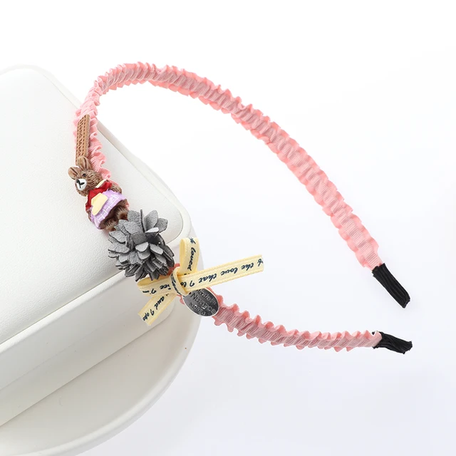 Cute girl hairbands bow Hair bands headwear with tooth non-slip hair band hair accessories Korean girl baby hair band Headdress style-8