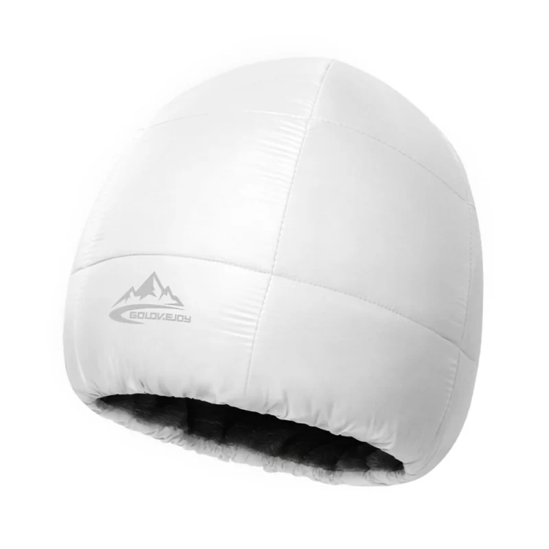 Outdoor Winter Windproof Ear-cap Thermal Fleece Lined Down Skull Beanie Men Women For Cycling Skiing Hiking Camping - Цвет: H1