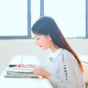 

2020 New Mini USB Portable Fan Neck With Rechargeable Quiet Wind Battery Cooler Wearable handheld Ultra Conditioner Fan Air X3W4