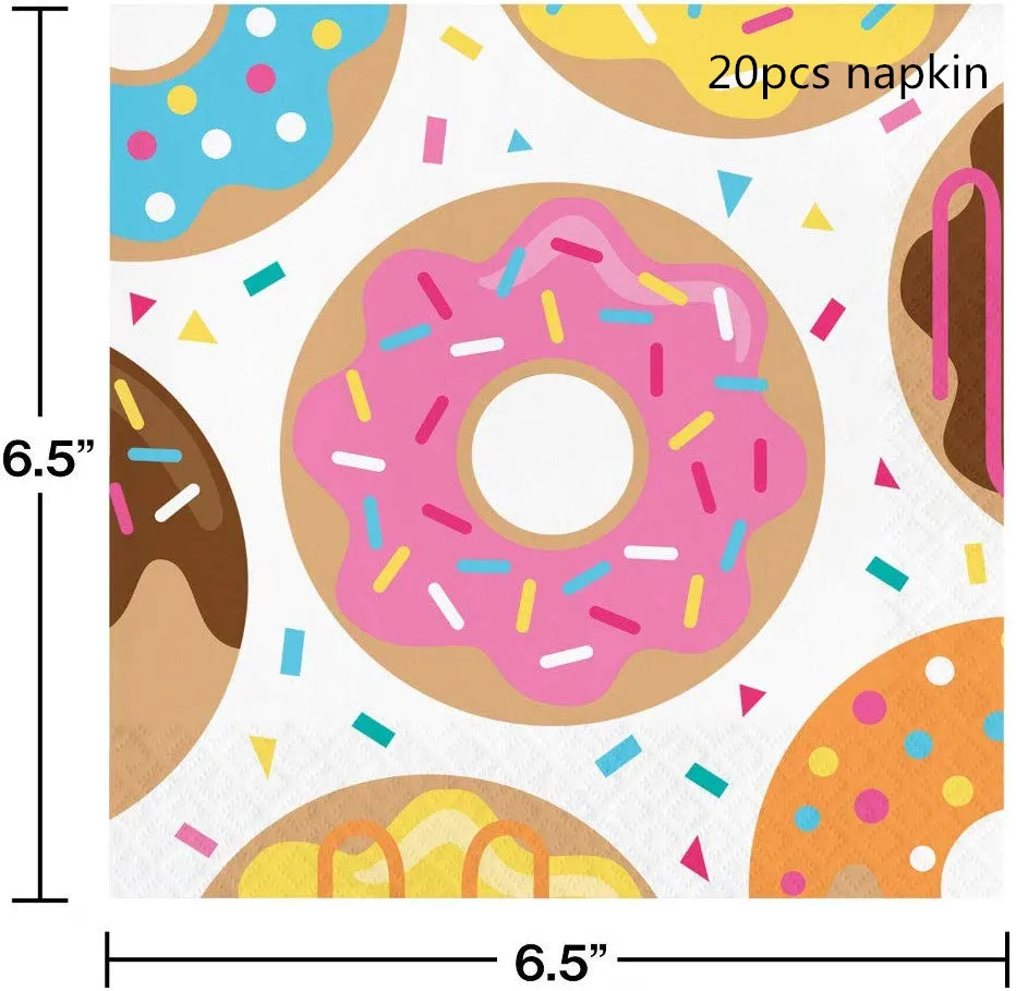 Пончик Grow up вечерние бумажные чашки салфетки тарелки с днем рождения Юбилей ребенка душ конфеты украшение для бара и вечеринки пончик Вечерние - Цвет: napkine 1