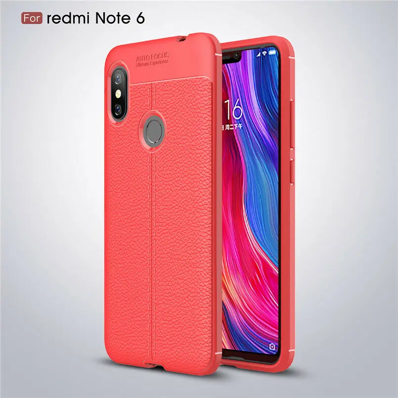 Для Xiaomi Redmi Note iPhone 7 6 Plus 5 iPad Pro 6A 4 противоударный мягкий ТПУ кожаный чехол-бампер для телефона чехол для Xiaomi Redmi Note 7 - Цвет: Красный