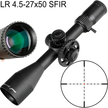 

LR 4.5-27x50 SFIR Hunting Scope Mil Dot Glass Etched Reticle Red Illumination Side Parallax Turrets Lock Reset Riflescope