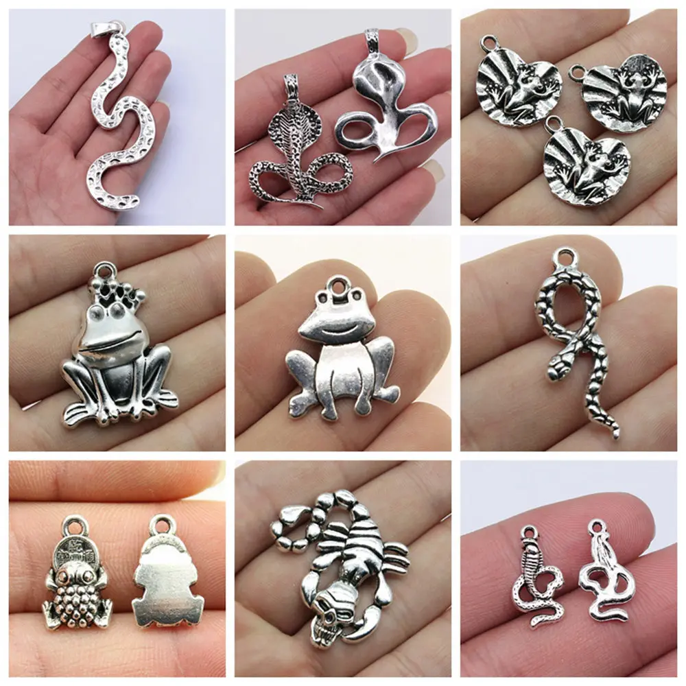 

jewelry findings components Frog And Snake Charms for bracelets charm pendant