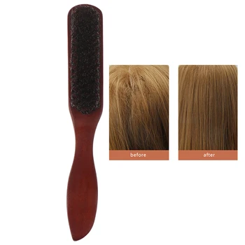 

Hair Brush Wood Handle Boar Bristle Beard Comb Styling Detangling Straightening