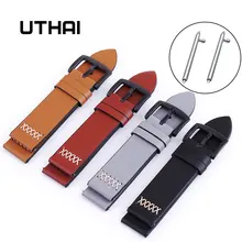 UTHAI P08 20 мм ремешок для часов классический ремешок из телячьей кожи 22 мм ремешок для часов с кожаным ремешком переключатель ушей Ремешки для наручных часов