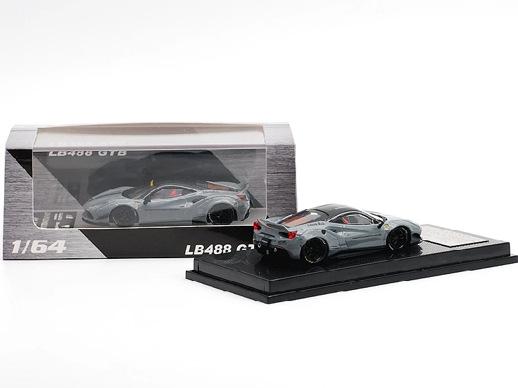 CM модель 1: 64 LB производительность 488 GTB серый литье под давлением модель автомобиля