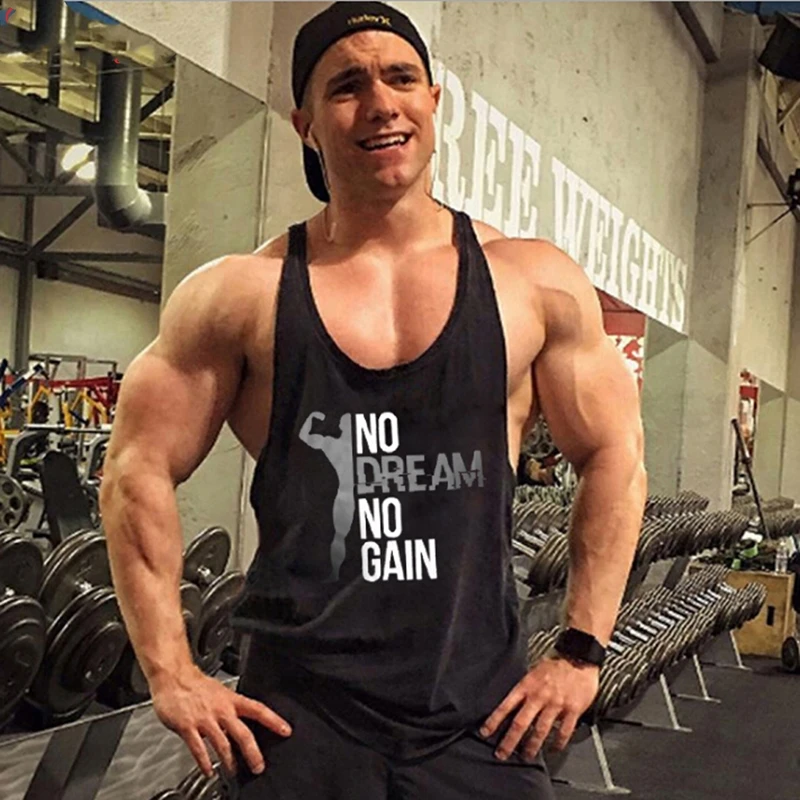 

Hot sale Men Gym Singlet Tank Top Tee Stringer Bodybuilding Y-Back Muscle Fitness Vest Musle men vest